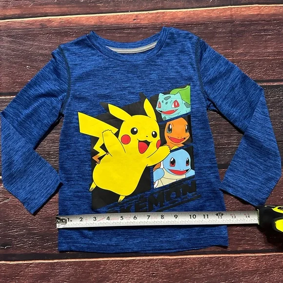 5 for $10 Jumping Beans Active Boys Pokémon Long Sleeve Tee Size 4 - Picture 3 of 4